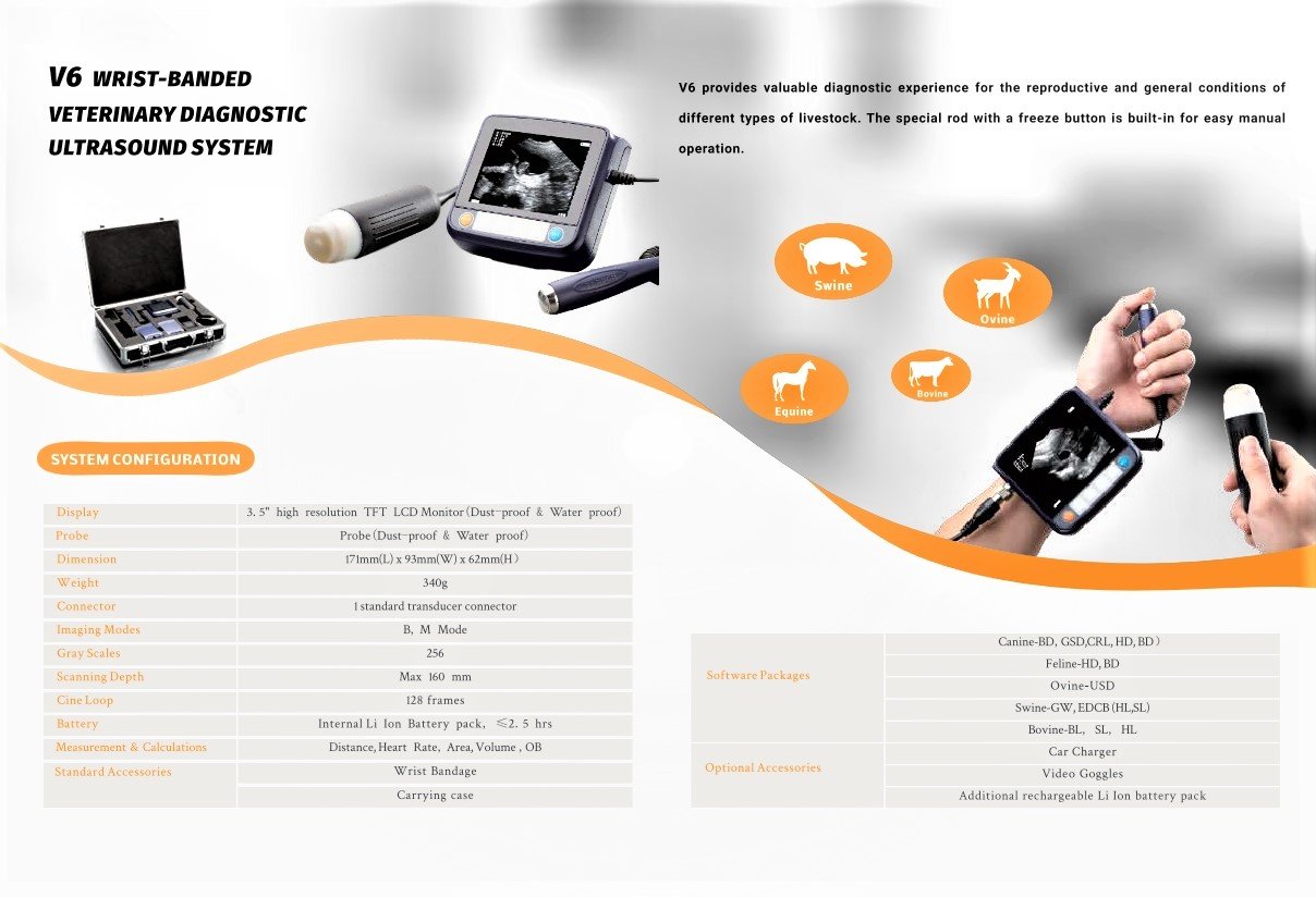 Vet EMP V6 Handheal ultrasound machine f pets